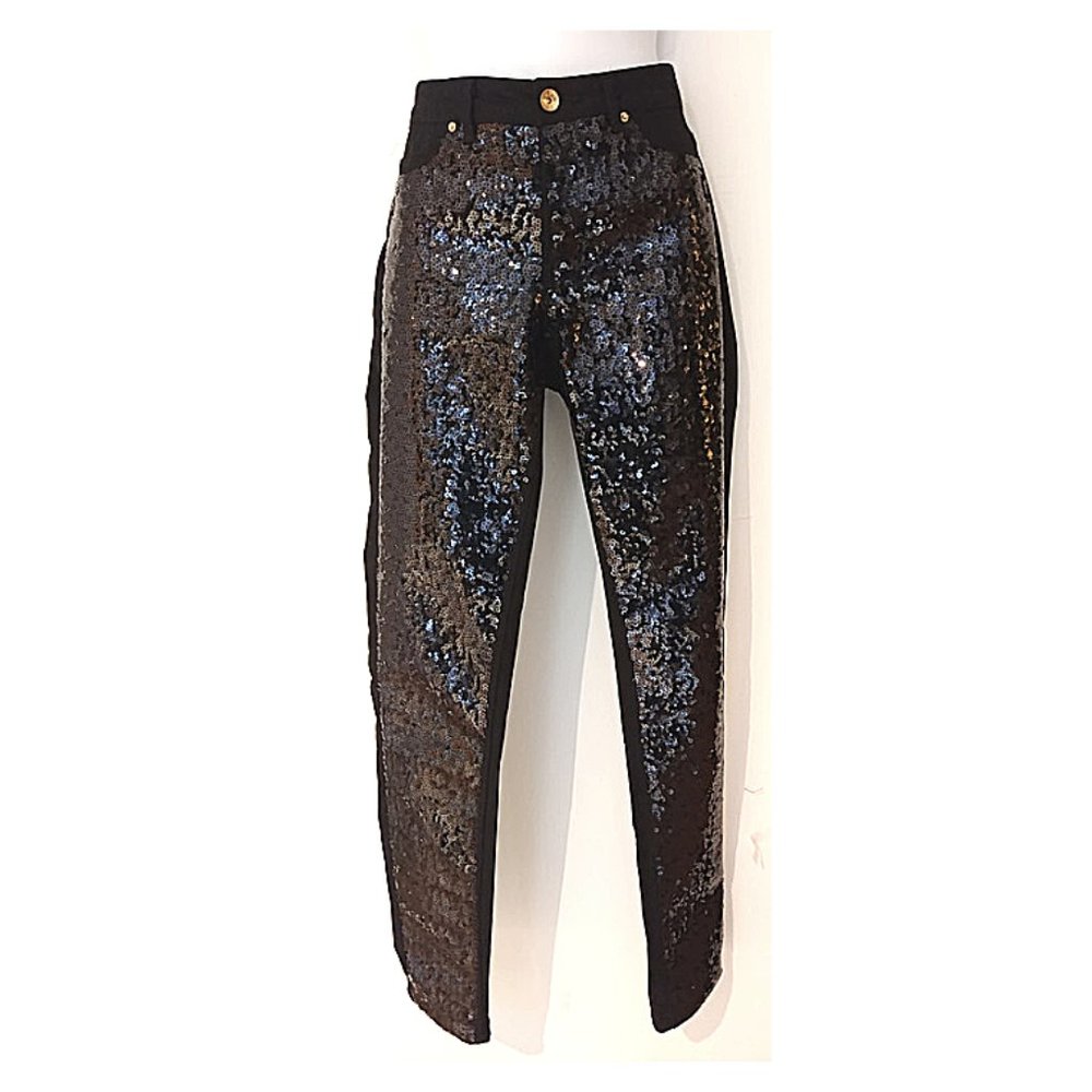 Black sequins pants
